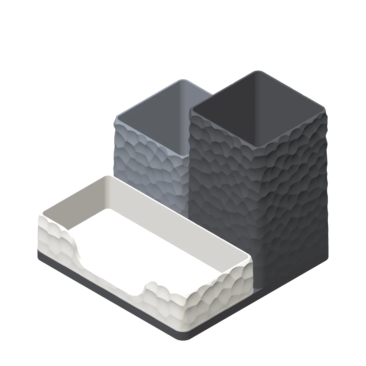Gridfium cups and catchall tray combination